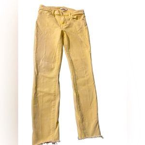 Sam Edelman THE KITTEN mid rise skinny ankle light yellow